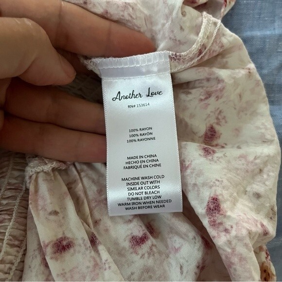 Anthropologie Another Love Smocked Floral Mini Dress in Pink Combo S NWOT - Picture 11 of 13